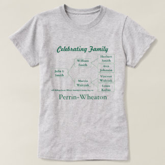 3-generatie en groepsnaam vierend familie T-shirt
