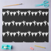 3 Ghosts Zwart & Wit Whimsical Halloween Feest Tissuepapier (Craft)