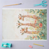 3 Giraffe Decoupage Papier Waterverf (Craft)