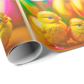 3 Gold Little Easter Chicken Collectie Cadeaupapier (Rol Hoek)