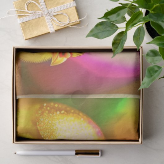 3 Gold Little Easter Chicken Collectie Tissuepapier (Geschenk)