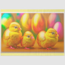 3 Gold Little Easter Chicken Collectie