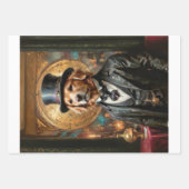 3 Golden Retriever in Belle Epoque Age Inpakpapier Vel (Voorkant)