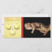 3 gouden kerstversieringen met Kaarten voor sterre (Voorkant)