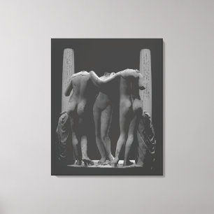 3 Graces Print Romeinse kunst Print Stretched Canv