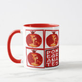 3 Granaatappel plakjes Art Deco Mok (Links)