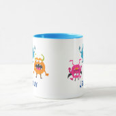 3 Grappige Cartoon Monsters, Child's Name Mok (Midden)