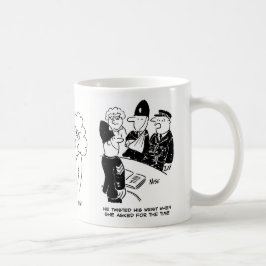 3 Grappige Politie Cartoons op Onderwerp van Tijd Koffiemok