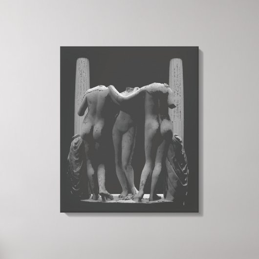 3 Gratiën Print Romeinse Kunstprint op Canvas (Voorkant)