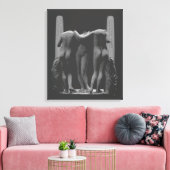 3 Gratiën Print Romeinse Kunstprint op Canvas (Insitu (Woonkamer))