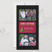 3 Grid Kerstmis/Nieuwjaar Fotokaart Feestdagenkaart (Voorkant)