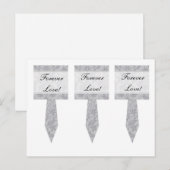 3 Grijze dames-met-twee-tonels voor het bruiloft v Briefkaart (Voorkant / Achterkant)