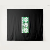 3 Groene Pickleballs op wit Wandkleed (Voorkant (horizontaal))