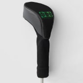 3 Groene Pickleballs transparant Golfheadcover (Schuin)