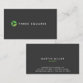 3 groene vierkanten Logo Visitekaartje (Voorkant / Achterkant)