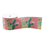 3" Grosgrain lint Bohemian Cactus Succulents Des (Spoel)