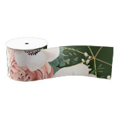 3" Grosgrain lint geometrische tuin Roos Hunter (Spoel)