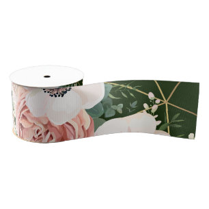 3" Grosgrain lint geometrische tuin Roos Hunter