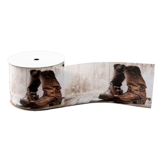 3" Grosgrain Lint laarzen land rustiek western w (Spoel)