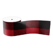 3" Grosgrain lint rode buffel geruite Beer zwart (Spoel)