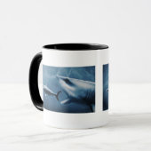 3 Grote witte haaien (Carcharodon carcharias) Mok (Voorkant links)