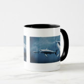 3 Grote witte haaien (Carcharodon carcharias) Mok (Voorkant rechts)