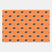 3 Halloween Coordinates Oranje pomkins & Spiers Inpakpapier Vel (Voorkant 3)