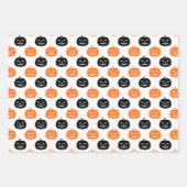 3 Halloween Coordinates Oranje pomkins & Spiers Inpakpapier Vel (Voorkant)