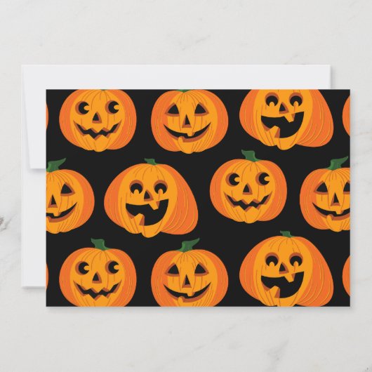 3 Halloween pompoenen Kaart (Achterkant)
