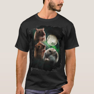 3 Hamster Maan Wolf Hamsters Wolven Howling T-shirt