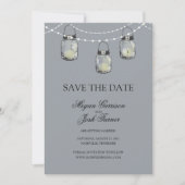 3 Hangen Mason Jars - BEWAAR DE DATUM Save The Date (Voorkant)