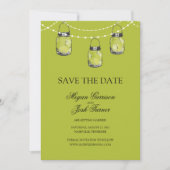 3 Hangen Mason Jars - BEWAAR DE DATUM Save The Date (Voorkant)