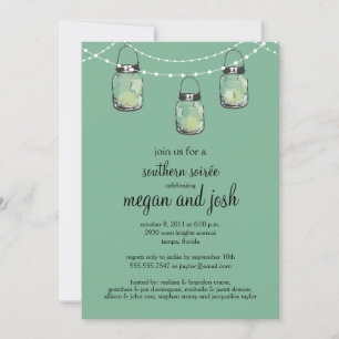 3 Hangen Mason Jars - Engagement Party Kaart