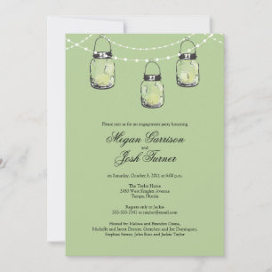 3 Hangen Mason Jars - Engagement Party Kaart