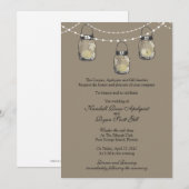 3 Hangende Mason Jars - Huwelijk Kaart (Voorkant / Achterkant)