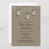 3 Hangende Mason Jars - Verlovingsfeest Kaart (Voorkant / Achterkant)