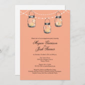 3 Hangende Mason Jars - Verlovingsfeest Kaart (Voorkant / Achterkant)