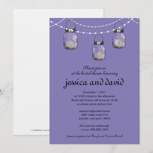 3 Hangende Mason Jars - Vrijgezellenfeest Kaart (Voorkant / Achterkant)