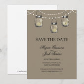 3 hangende metseljars - SAVE THE DATE (Voorkant / Achterkant)