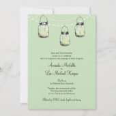 3 Hanging Mason Jars bruiloft Kaart (Voorkant)