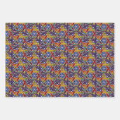 3 Hanukkah Boys' Gift Inpakpapier Vel (Voorkant 2)