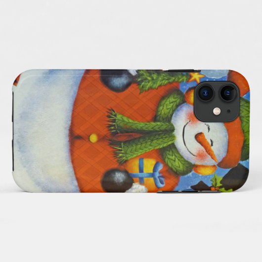 3 Happy Snowmen Case-Mate iPhone Case (Achterkant (horizontaal))