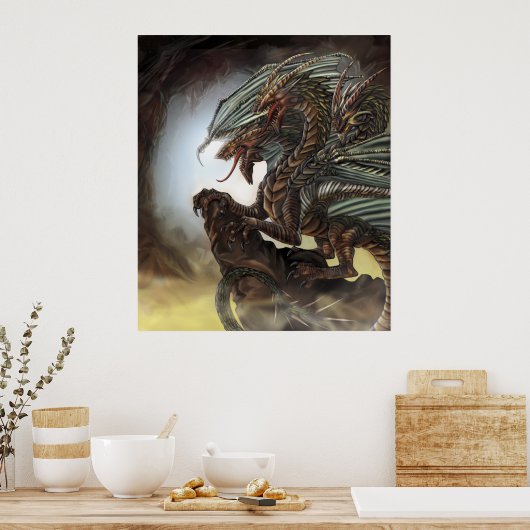 3-Headed Dragon Poster (Keuken)
