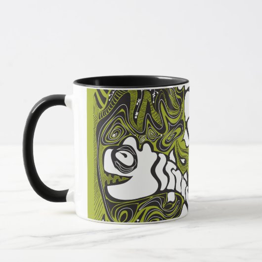 3 Headed Monster grote koffie-mok Mok (Links)