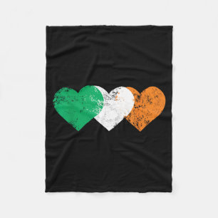 3 Hearts Ierland Vlag St. Patricks Dag Ierse Vlagg Fleece Deken