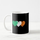3 Hearts Ireland Flag St. Patricks Day Irish Flags Koffiemok (Links)