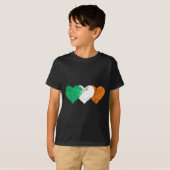 3 Hearts Ireland Flag St. Patricks Day Irish Flags T-shirt (Voorkant volledig)