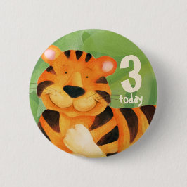 3 hedendaagse keuzeknop/badge voor tijger ronde button 5,7 cm
