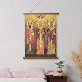3 Heilige Hiërarchen l Orthodox Icoon Hangend Wandkleed (Slaapkamer)