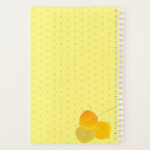3 Herfst Aspens bladeren op witte polka dotpatroon Planner (Achterkant)